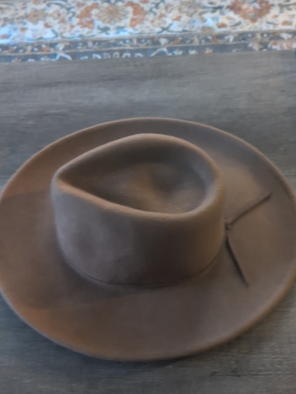 Kohl's Brown Felt Fedora with Ribbon Trim